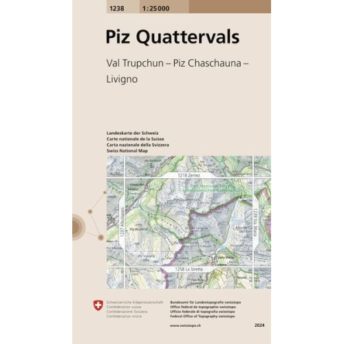 Swisstopo 1 : 25 000 Piz Quattervals