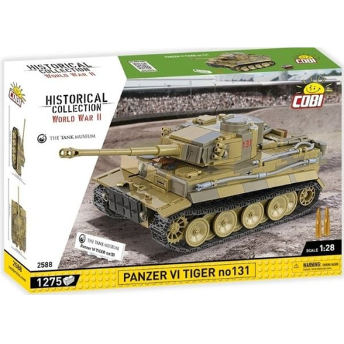 COBI Historical Collection 2588 - Panzer VI Tiger no131, WWII, Bausatz 1:28, 1275 Klemmbausteine