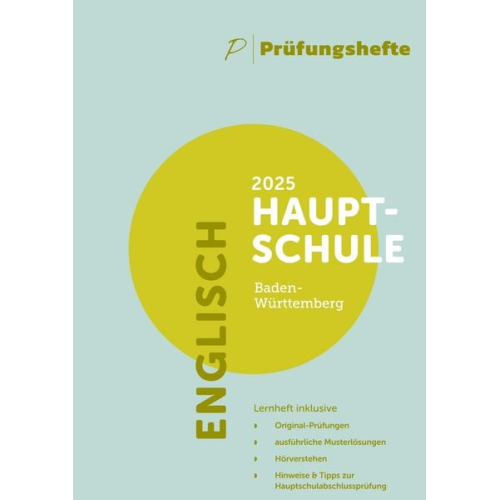 Prüfungsheft - 2025 Englisch Hauptschulabschluss - Baden-Württemberg - Original-Prüfungen und Lösungen