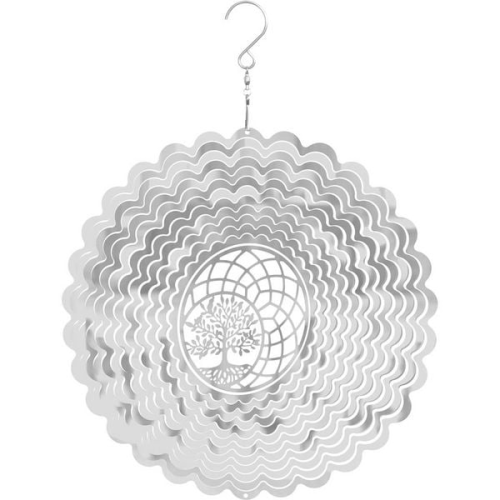 Kinetic Art 110262 - Kinetic Art: Metal Hanging Wind Spinner, 3D Tree Of Life