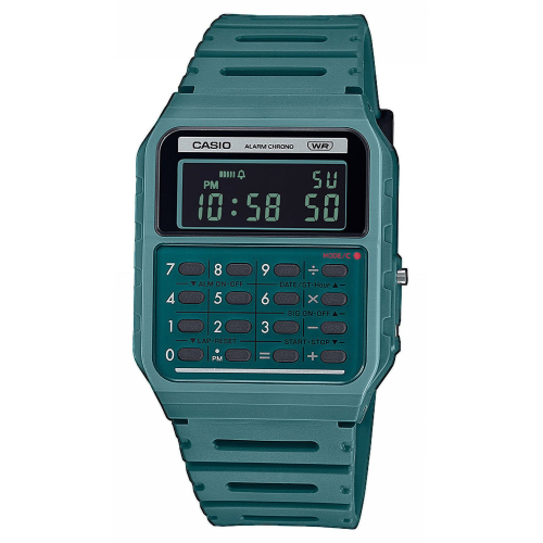 Casio CA-53WB-3BEF Digitaluhr mit Taschenrechner Vintage Edgy Petrol