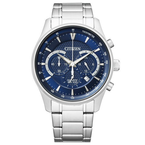 Citizen AN8190-51L Herrenuhr Chronograph Stahl/Blau