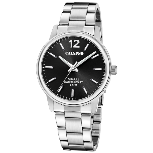 Calypso K5864/6 Herren-Quarzuhr Stahl/Schwarz