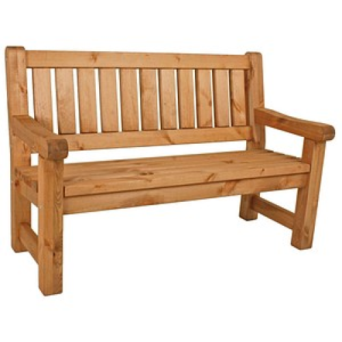 Garden Pleasure Gartenbank Allgäu 960361 braun Holz 124,0 cm