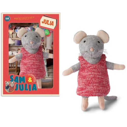 Sam und Julia 300904 - Plüsch-Maus Julia, 12 cm