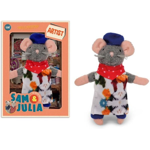 Sam und Julia 300911 - Plüsch-Maus Künstler, 12 cm