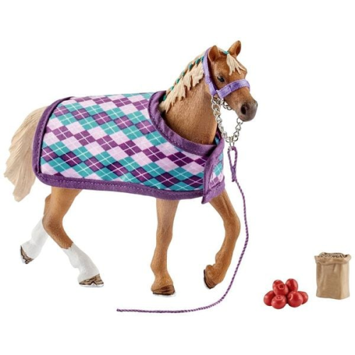 Schleich 42360 - Horse Club, Englisches Vollblut mit Decke, Pferd