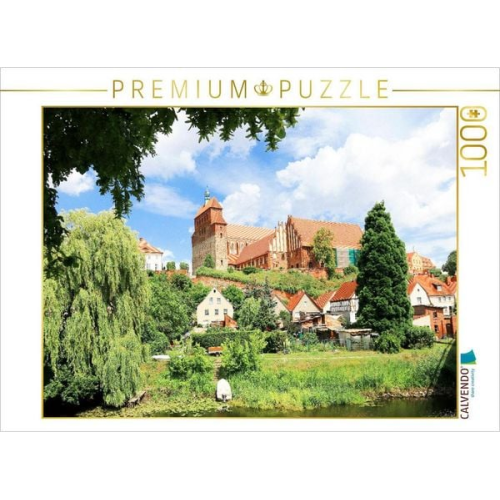 CALVENDO Puzzle Havelberg, Blick über die Havel zum Dom St. Marien | 1000 Teile Lege-Größe 64x48cm Foto-Puzzle für glückliche Stunden