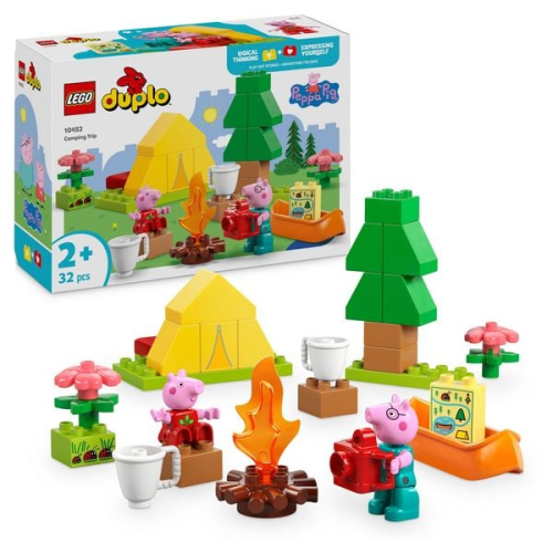 LEGO DUPLO Peppa Wutz Campingausflug - Lernspielzeug mit Zelt 10452