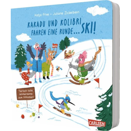 Katja Frixe - Kakadu und Kolibri fahren eine Runde ... Ski!