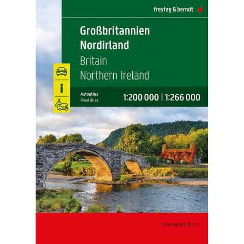 Großbritannien - Nordirland, Autoatlas 1:200.000 - 1:266.000, freytag & berndt