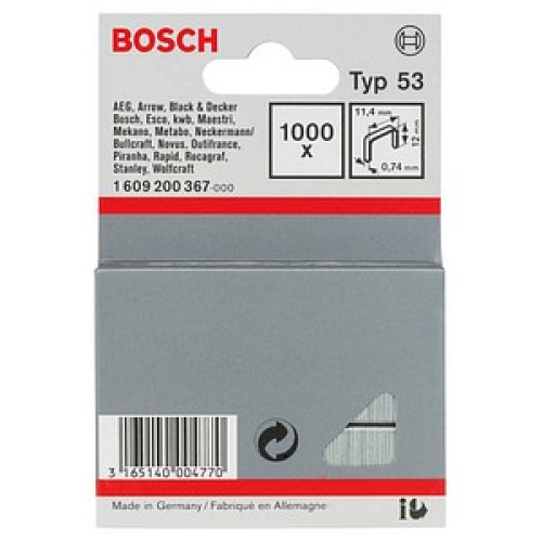 AKTION: 1.000 BOSCH Tackerklammern Typ 53 12 mm mit Prämie nach Registrierung