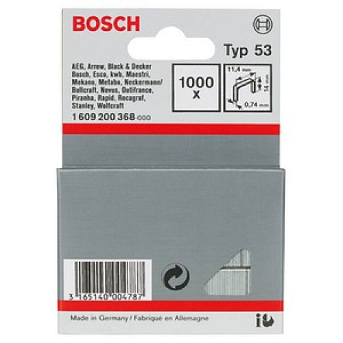 AKTION: 1.000 BOSCH Tackerklammern Typ 53 14 mm mit Prämie nach Registrierung