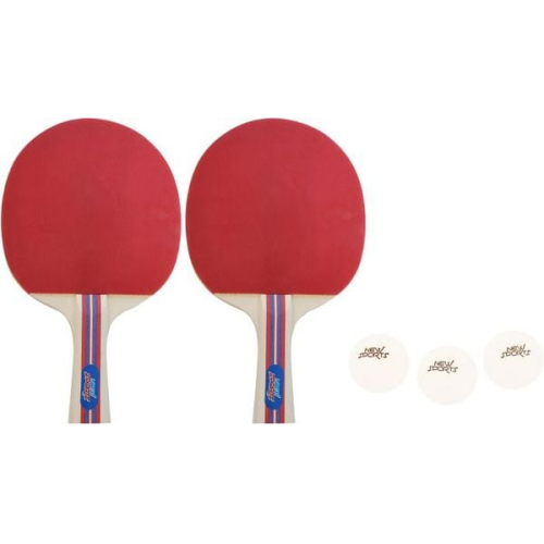 New Sport Tisch Tennis Set, 2 Schläger, 3 Bälle in Tasche