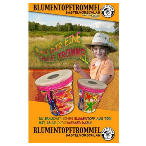 Rattlesnake: Blumentopftrommel zum basteln
