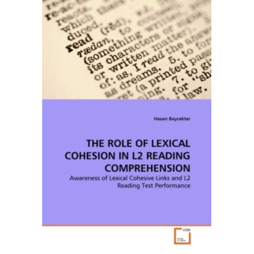 Hasan Bayraktar - Bayraktar, H: Role Of Lexical Cohesion in L2 Reading Compreh