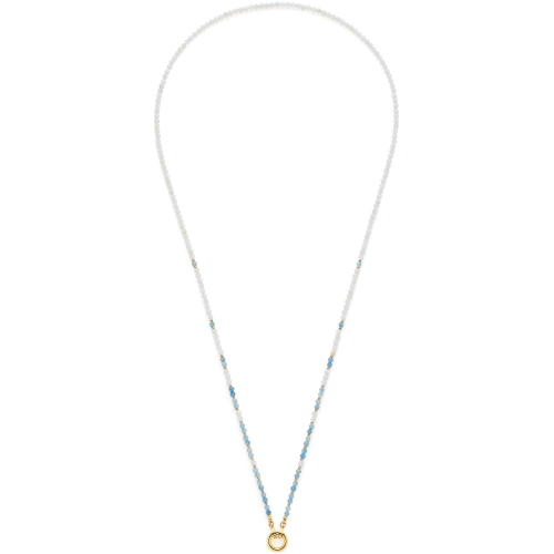 Leonardo 024916 Damen-Halskette Bisca Goldfarben/Blau 80 cm Clip & Mix