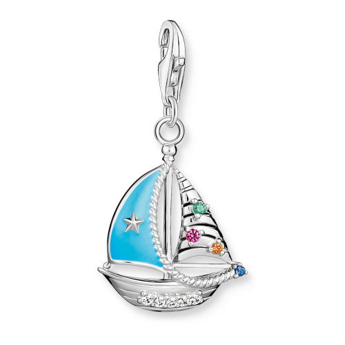 Thomas Sabo 1927-340-7 Charm-Anhänger Türkisfarbenes Schiff