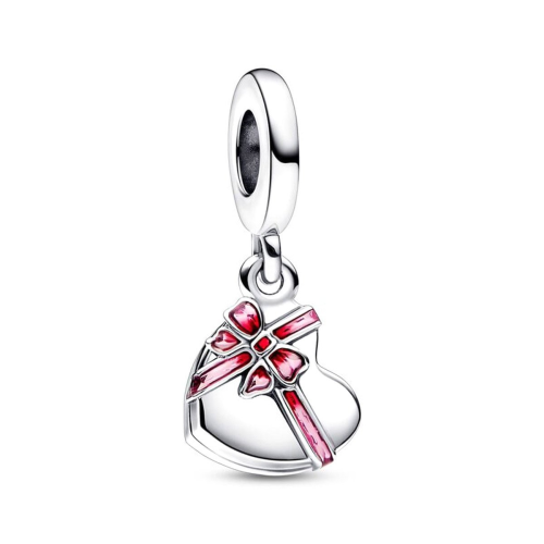 Pandora 792587C01 Charm-Anhänger Silber Herzförmige Pralinenschachtel