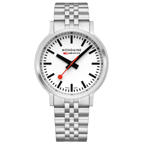 Mondaine MST.4101B.SJ.2SE Herrenuhr stop2go mit Stahlband 41 mm