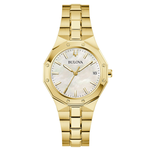 Bulova 97M119 Damenuhr Quarz Classic Goldfarben/Perlmutt