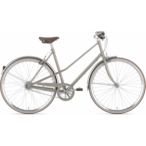 Gazelle VAN STAEL V7, 7 Gang Nabenschaltung, Damenfahrrad, Tiefeinsteiger, Modell 2024, 28 Zoll 49 cm warmgrey