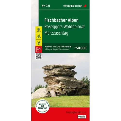 Fischbacher Alpen, Wander-, Rad- und Freizeitkarte 1:50.000, freytag & berndt, WK 021