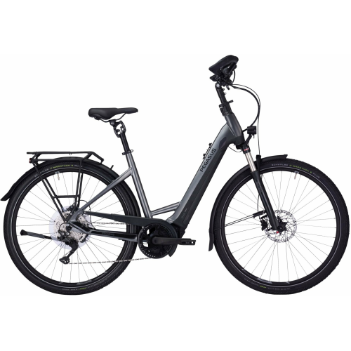 PEGASUS Premio Evo 10 Lite COMFORT (625 Wh), 10 Gang Kettenschaltung, Damenfahrrad, Wave, Modell 2022/2023, 28 Zoll 55 cm black chrome matt/black matt