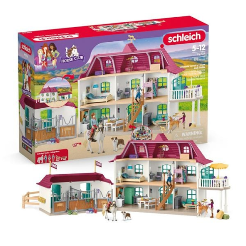 Schleich 42706 - Horse Club, Lakeside Wohnhaus mit Stall, 179 Teile, Spielset