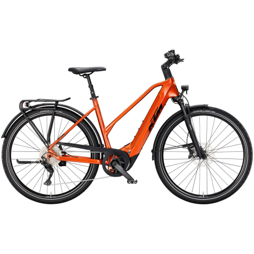 KTM MACINA TOUR CX 830, 10 Gang Kettenschaltung, Damenfahrrad, Trapez, Modell 2025, 28 Zoll 51 cm burnt orange (black)