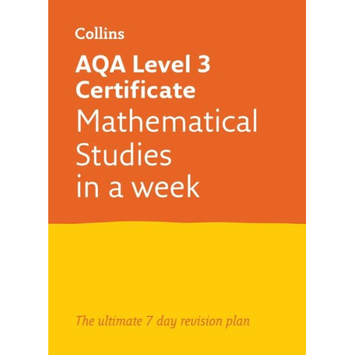 Collins A-level - Aqa Level 3 Certificate Mathematical Studies: In a Week