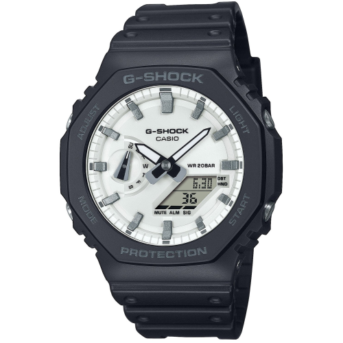 Casio GA-2100WD-1AER G-Shock Classic Ana-Digi Armbanduhr Schwarz/Weiß