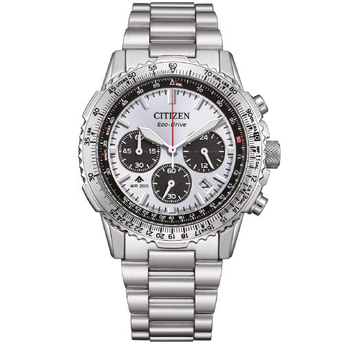 Citizen CA4660-61A Eco-Drive Herrenuhr Chronograph Stahl/Silberfarben