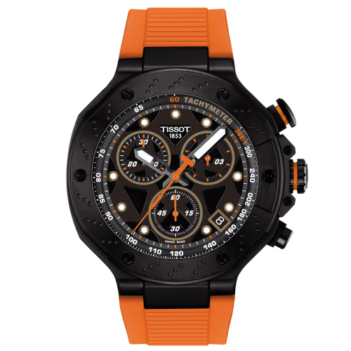 Tissot T141.417.37.051.02 Herrenuhr T-Race Quarz Chronograph Orange/Schwarz