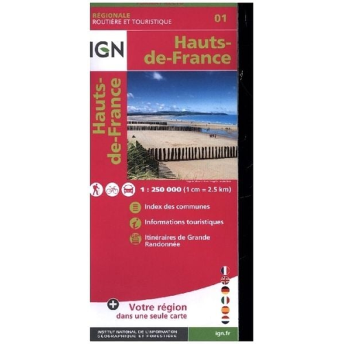 Collectif Ign - Hauts de France 1:250 000