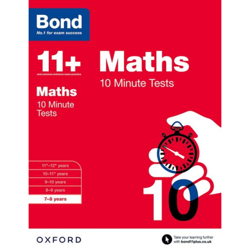 Sarah Lindsay Bond 11 - Bond 11+: Maths: 10 Minute Tests