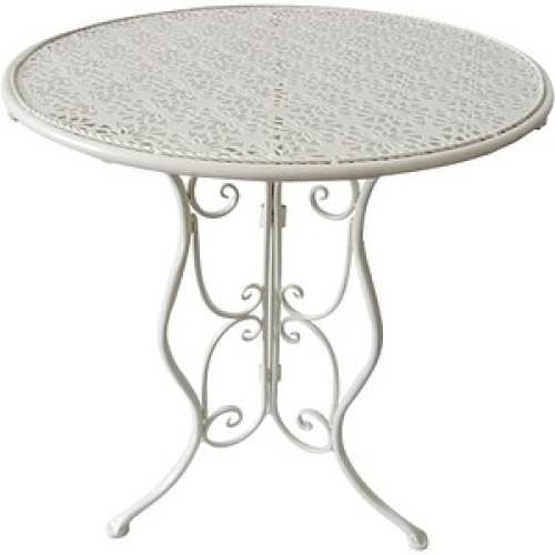 Garden Pleasure Gartentisch LASCAR weiß rund 60,0 x 60,0 x 70,0 cm