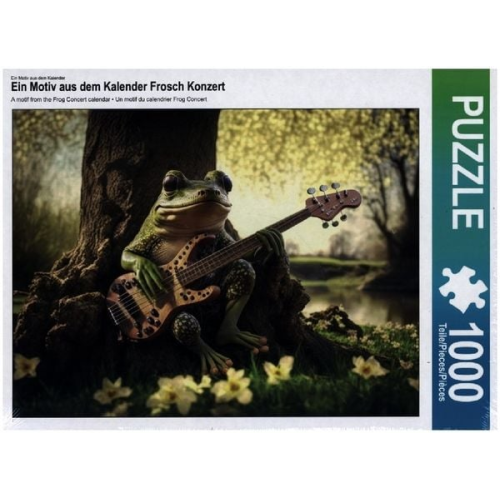 CALVENDO Puzzle Ein Motiv aus dem Kalender Frosch Konzert | 1000 Teile Lege-Größe 64x48cm Foto-Puzzle für glückliche Stunden