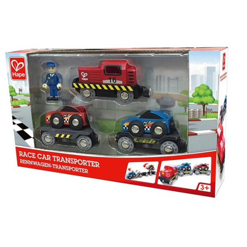 Hape - Rennwagen-Transporter