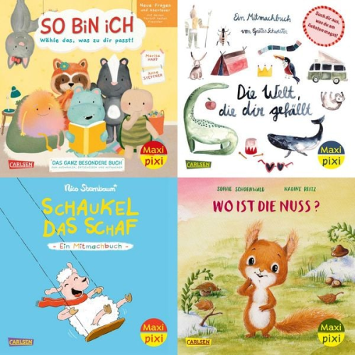 Maxi-Pixi-4er-Set 122: Neue Bilderbücher zum Mitmachen (4x1 Exemplar)