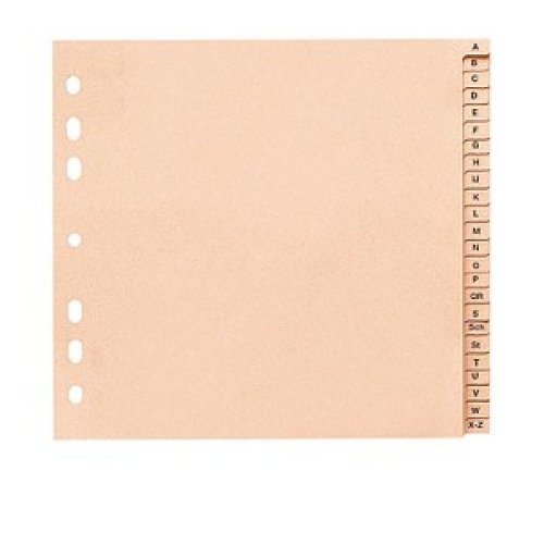Ordnerregister Halbformat A-Z chamois 24-teilig, 10 Satz