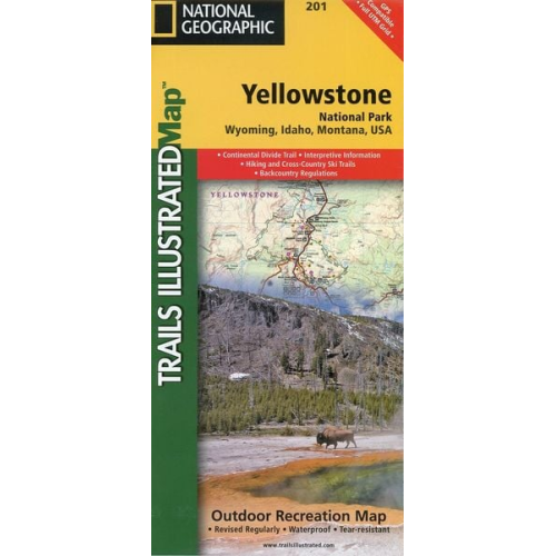 National Geographic Maps-Trails Illustrated - Yellowstone National Park Map