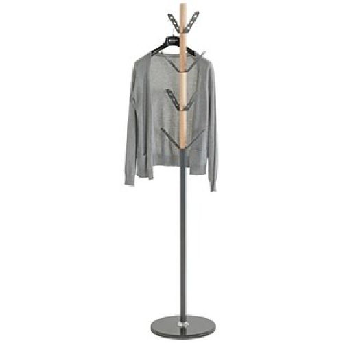 HAKU Möbel Kleiderständer 54893 anthrazit Metall 8 Haken 37,0 x 179,0 cm