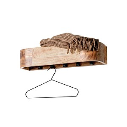 HAKU Möbel Wandgarderobe 54968 akazie Holz 5 Haken 60,0 x 13,0 cm