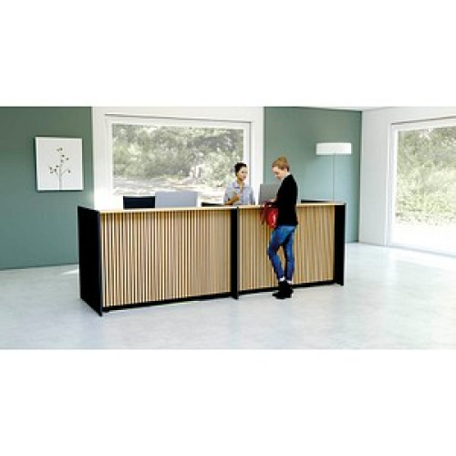 Kerkmann Empfangstheke Marino up & down für 1 Person, eiche 328,0 x 98,0 x 112,0 cm