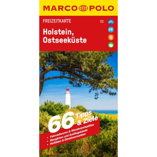 MARCO POLO Freizeitkarte 2 Holstein, Ostseeküste, Kiel 1:100.000