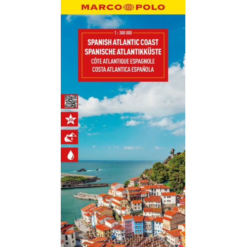 MARCO POLO Reisekarte Spanische Atlantikküste 1:300.000