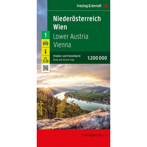 Niederösterreich - Wien, Straßen- und Freizeitkarte 1:200.000, freytag & berndt