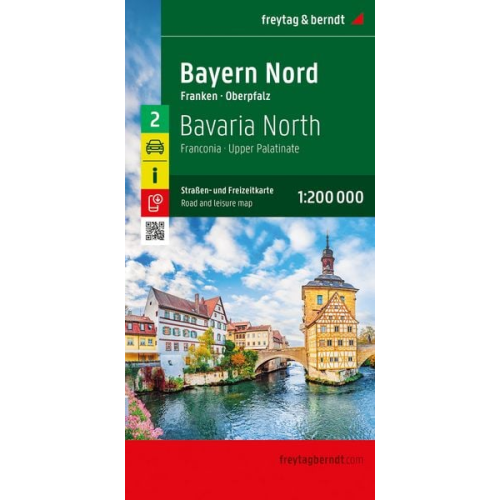 Bayern Nord, Straßen- und Freizeitkarte 1:200.000, freytag & berndt