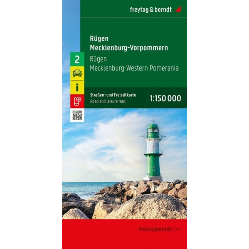 Rügen - Mecklenburg-Vorpommern, Straßen- und Freizeitkarte 1:150.000, freytag & berndt